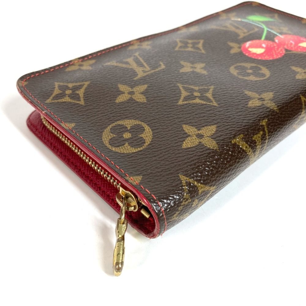 Louis Vuitton Wallet Porto Monet Zip Monogram Cherry Canvas Brown — view 6