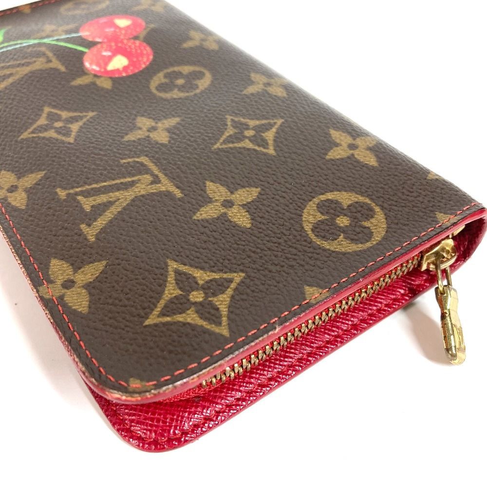 Louis Vuitton Wallet Porto Monet Zip Monogram Cherry Canvas Brown — view 7