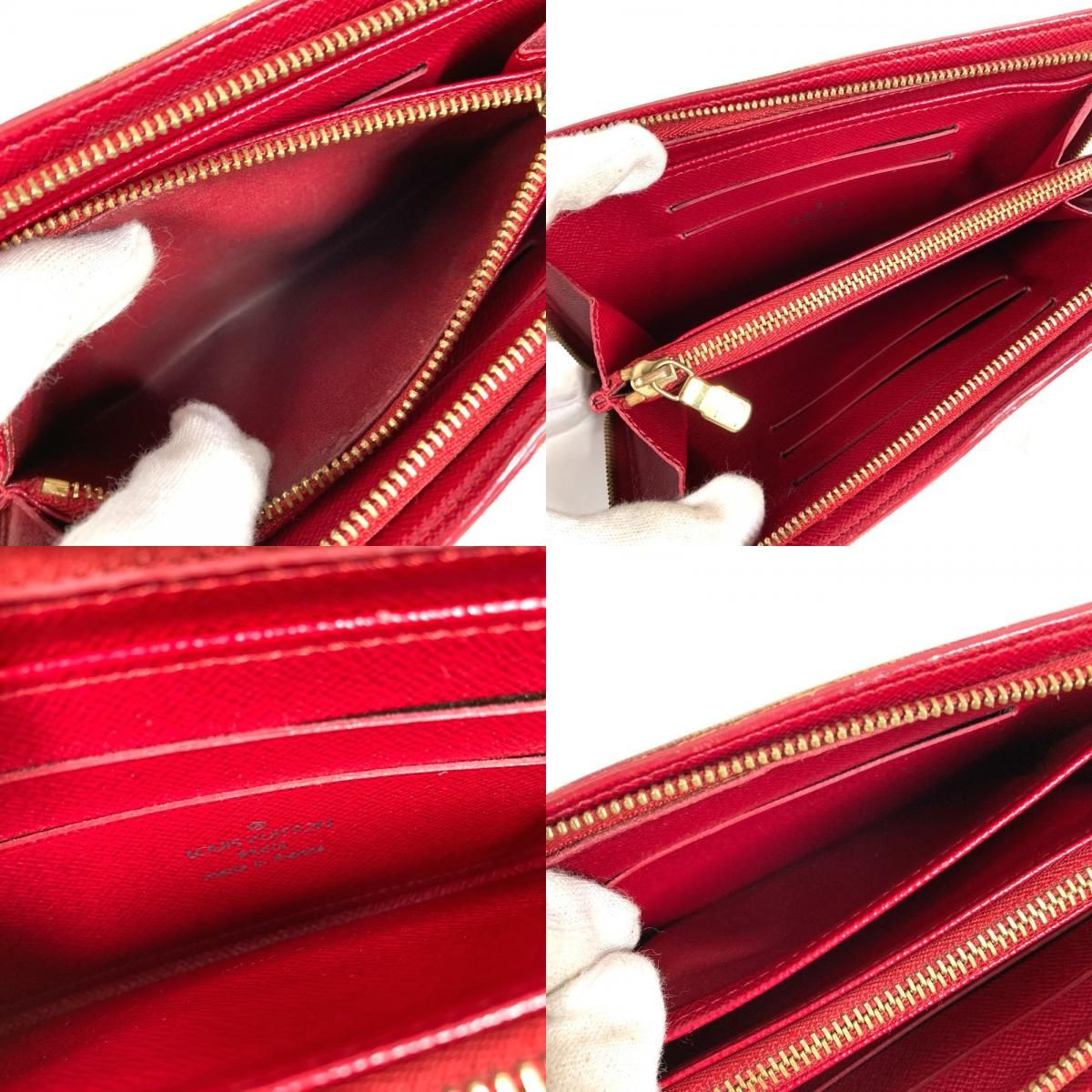 Louis Vuitton Wallet Porto Monet Zip Monogram Cherry Canvas Brown — view 9
