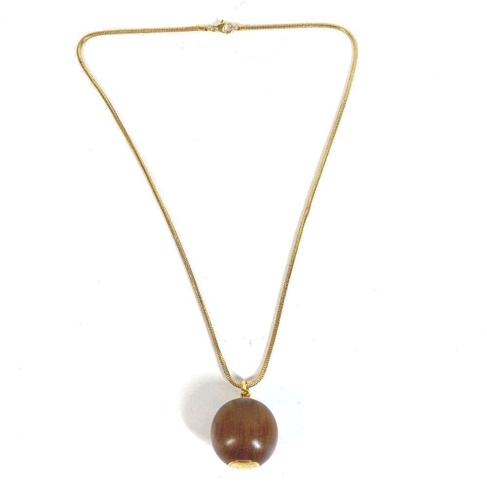 Hermes Necklace Series Wood Ball Gold — view 2