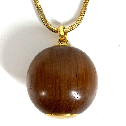 Hermes Necklace Series Wood Ball Gold