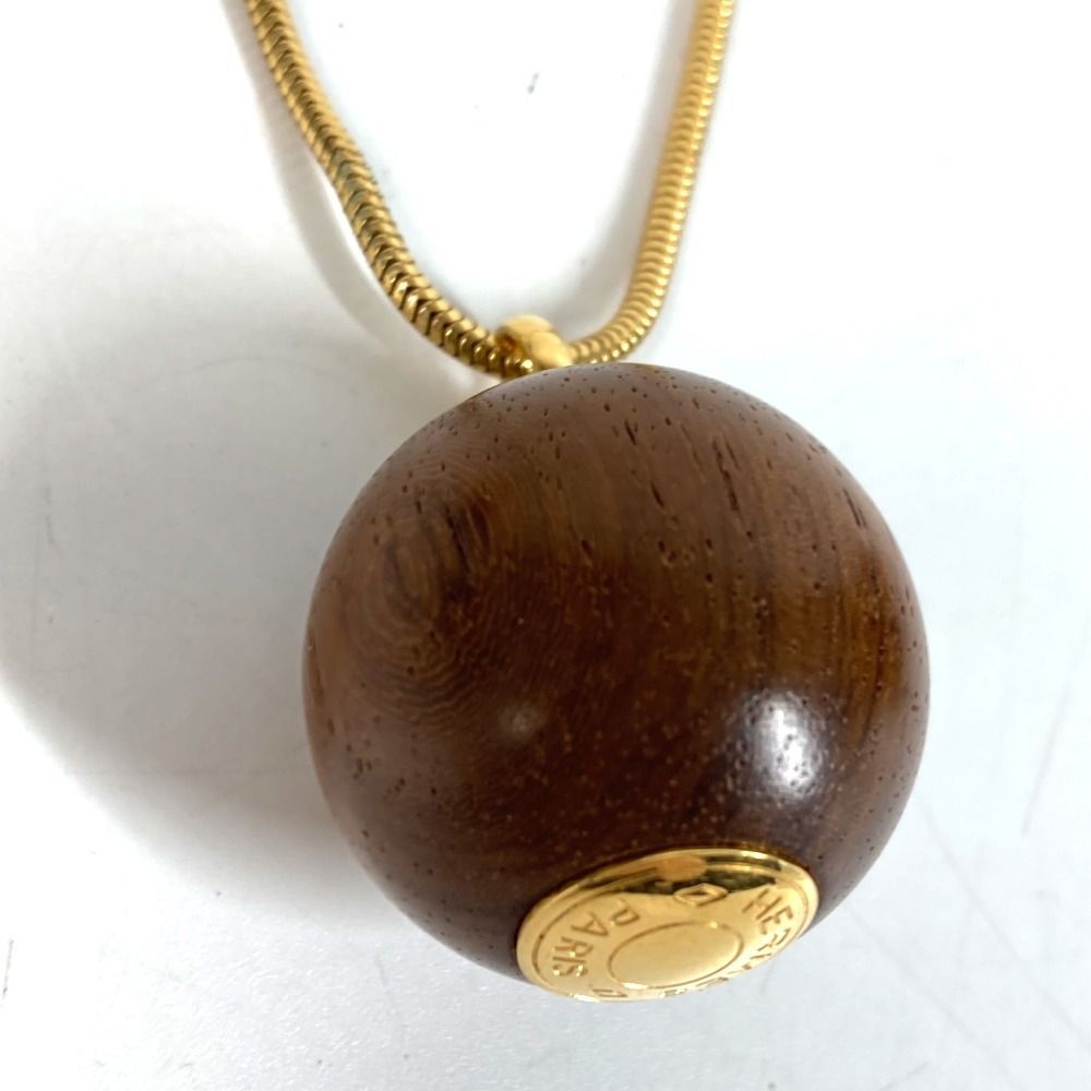 Hermes Necklace Series Wood Ball Gold — view 4
