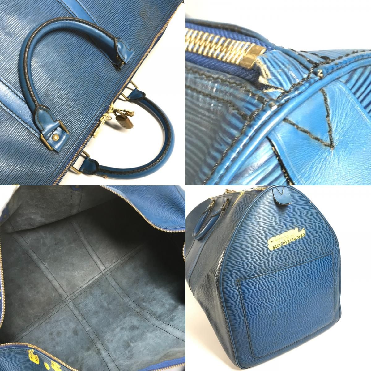 Louis Vuitton Boston Bag Keepall 60 Epi Leather Toledo Blue — view 7