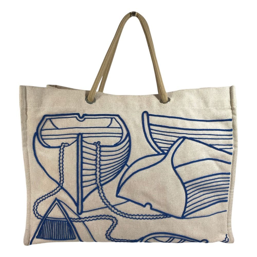 Hermes Shoulder Bag Thalassa Logo Cotton Beige