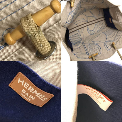 Hermes Shoulder Bag Thalassa Logo Cotton Beige — view 7