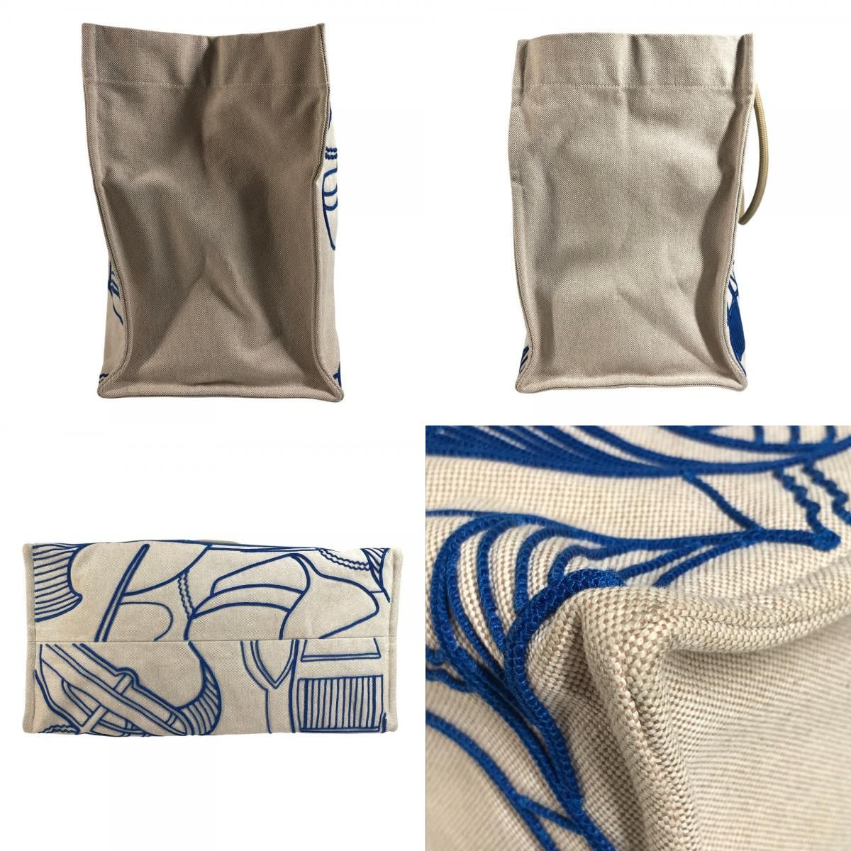Hermes Shoulder Bag Thalassa Logo Cotton Beige — view 8