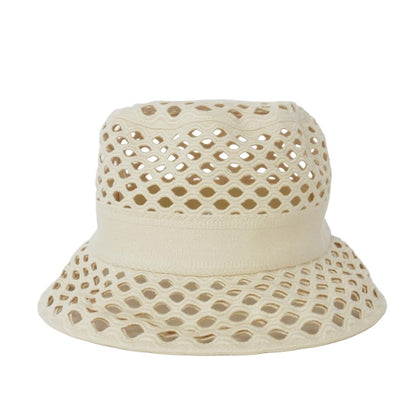 Dior Bob Hat Mesh Bucket Hat 58 Ivory White — view 3