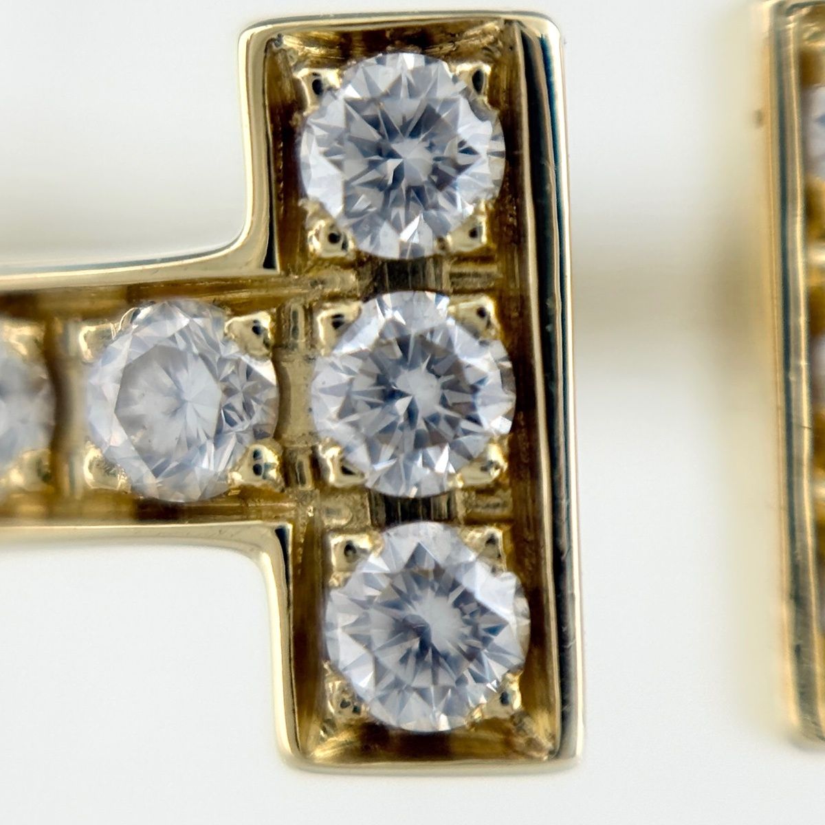 Tiffany & Co T Wire Diamond Ring YG Yellow Gold — view 2