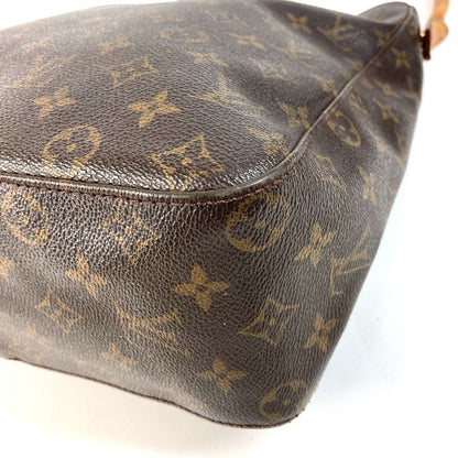 Louis Vuitton Shoulder Bag Looping GM Monogram Canvas Brown — view 6