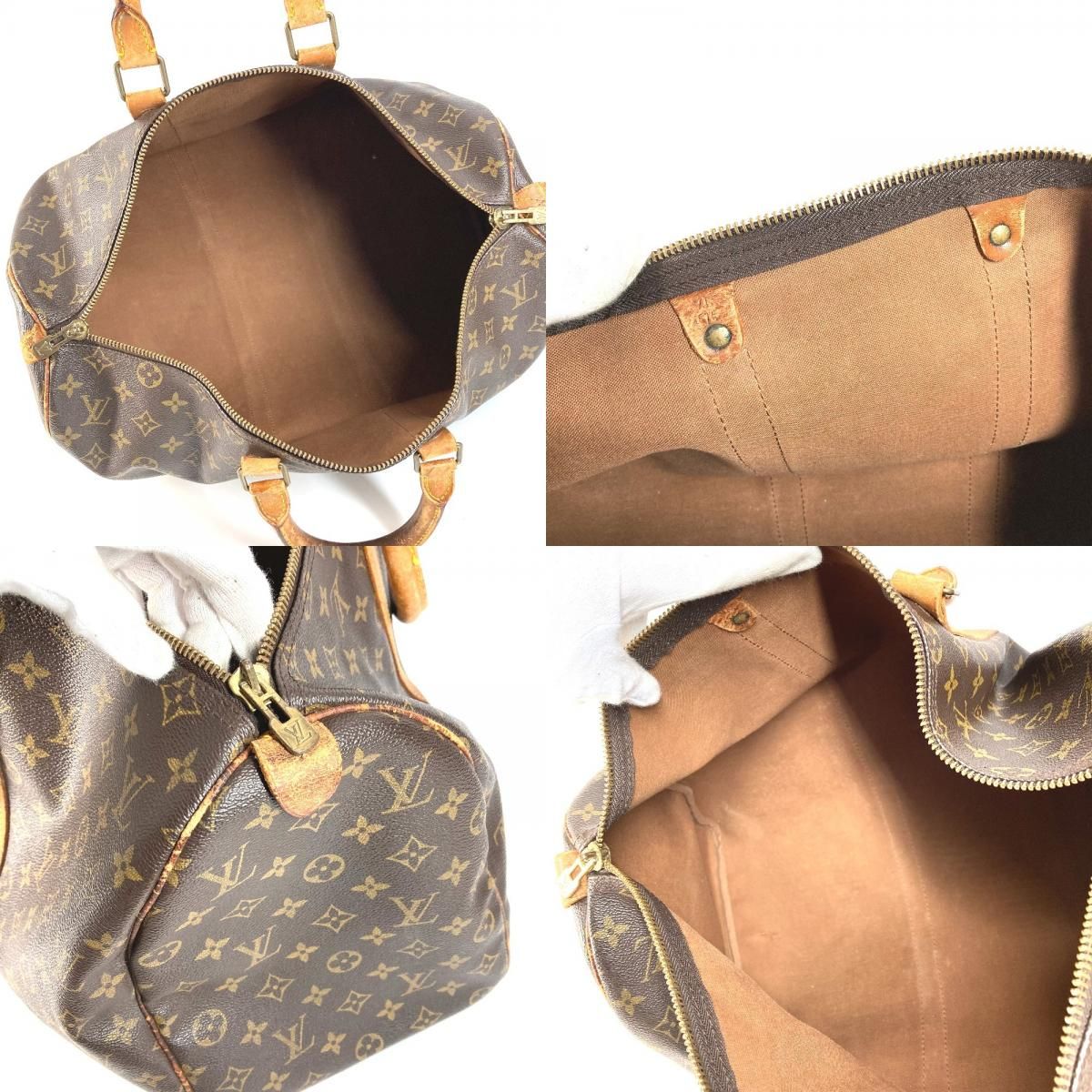 Louis Vuitton Boston Bag Keepall 45 Monogram Canvas Brown — view 9