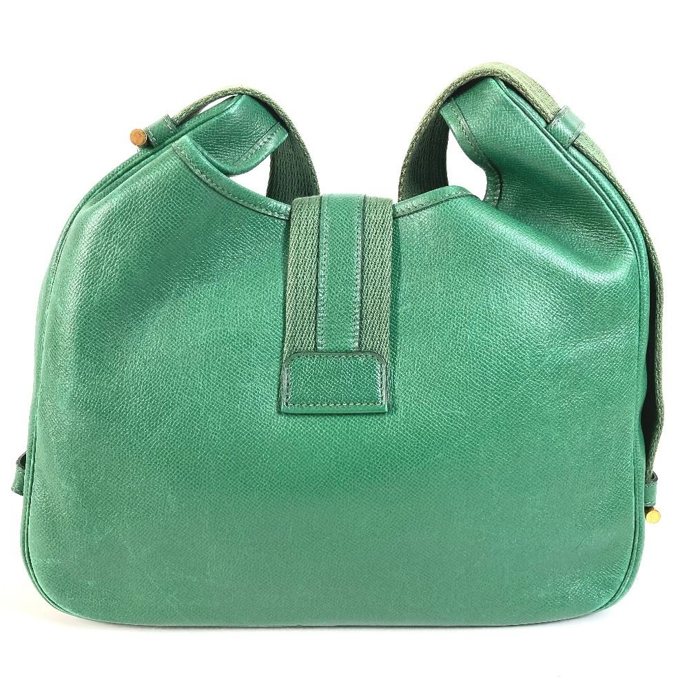 Hermes Shoulder Bag Saco Courchevel Green — view 2