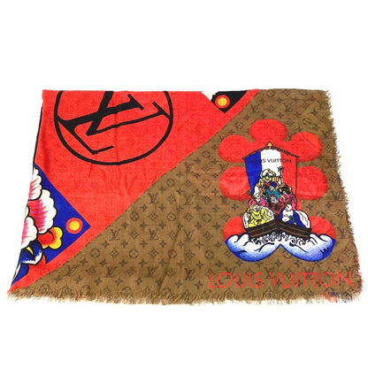 Louis Vuitton Shawl Etole Kabuki Silk Beige Scarf