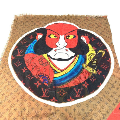 Louis Vuitton Shawl Etole Kabuki Silk Beige Scarf — view 5