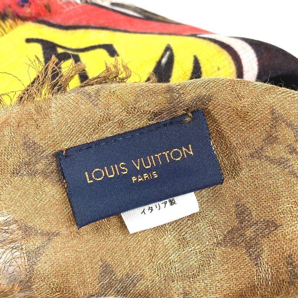 Louis Vuitton Shawl Etole Kabuki Silk Beige Scarf — view 7