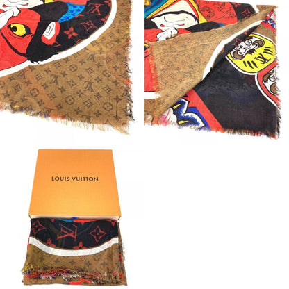 Louis Vuitton Shawl Etole Kabuki Silk Beige Scarf — view 9