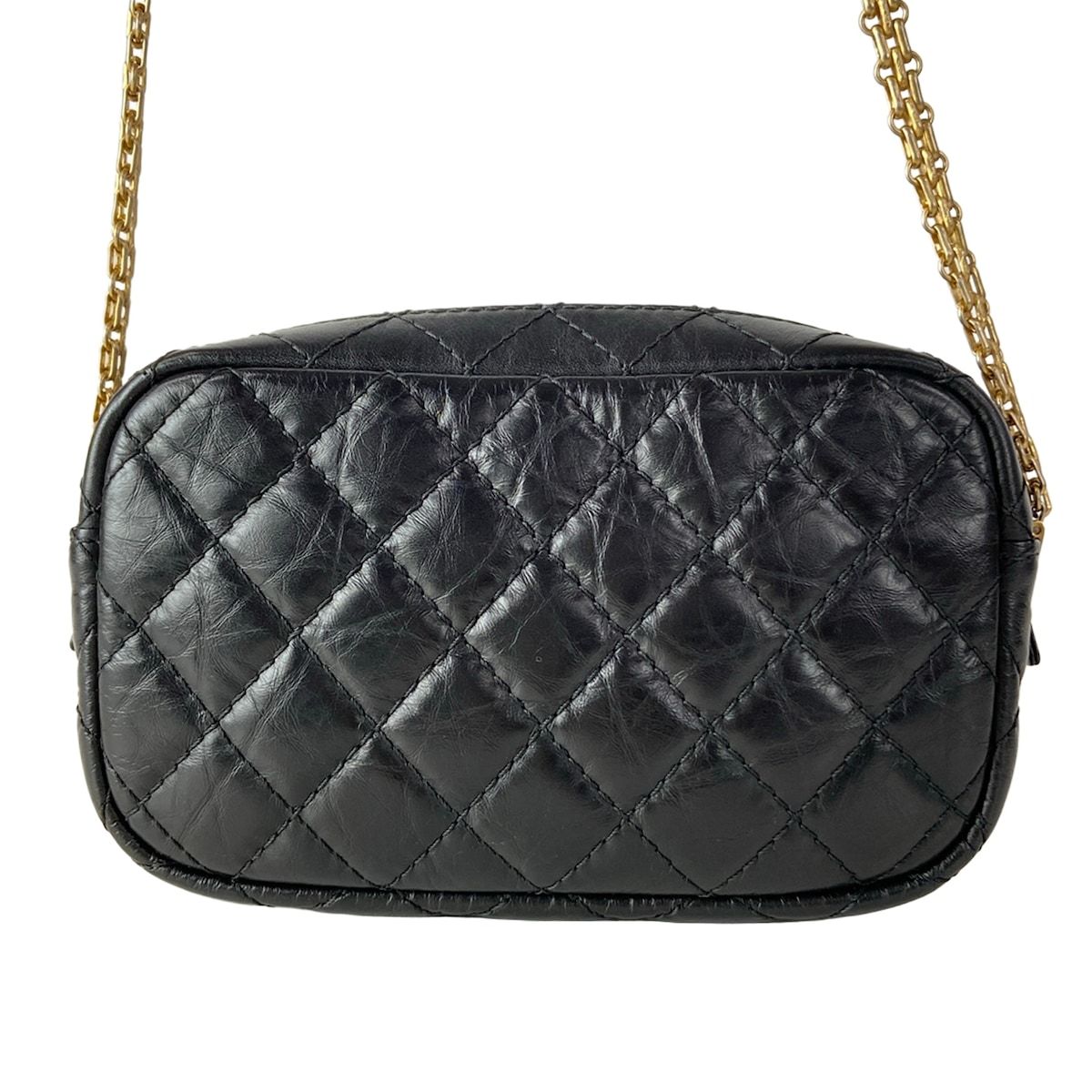 Chanel Shoulder Bag Quilted 2.55 Black Chain Gold Mademoiselle — view 3