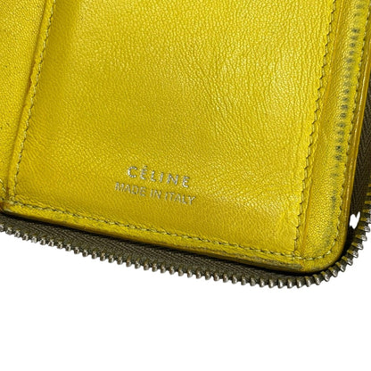 Celine Bifold Wallet Gray Beige Zip Around Leather — view 5
