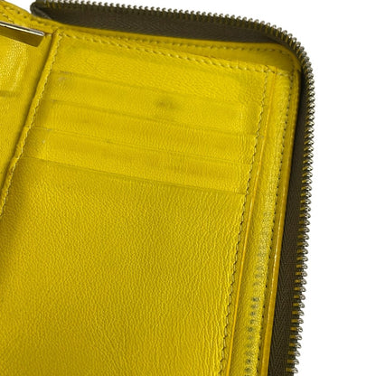 Celine Bifold Wallet Gray Beige Zip Around Leather — view 8