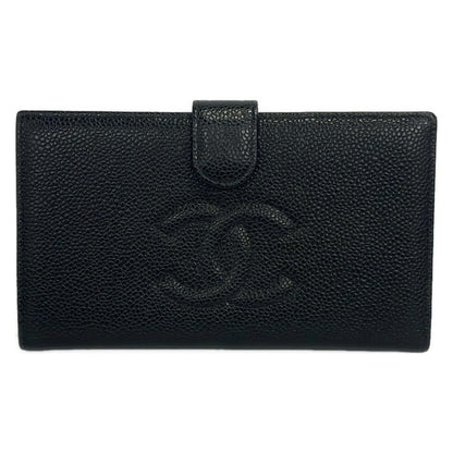 Chanel Wallet Black Clasp CC Logo