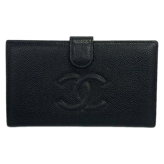 Chanel Wallet Black Clasp CC Logo