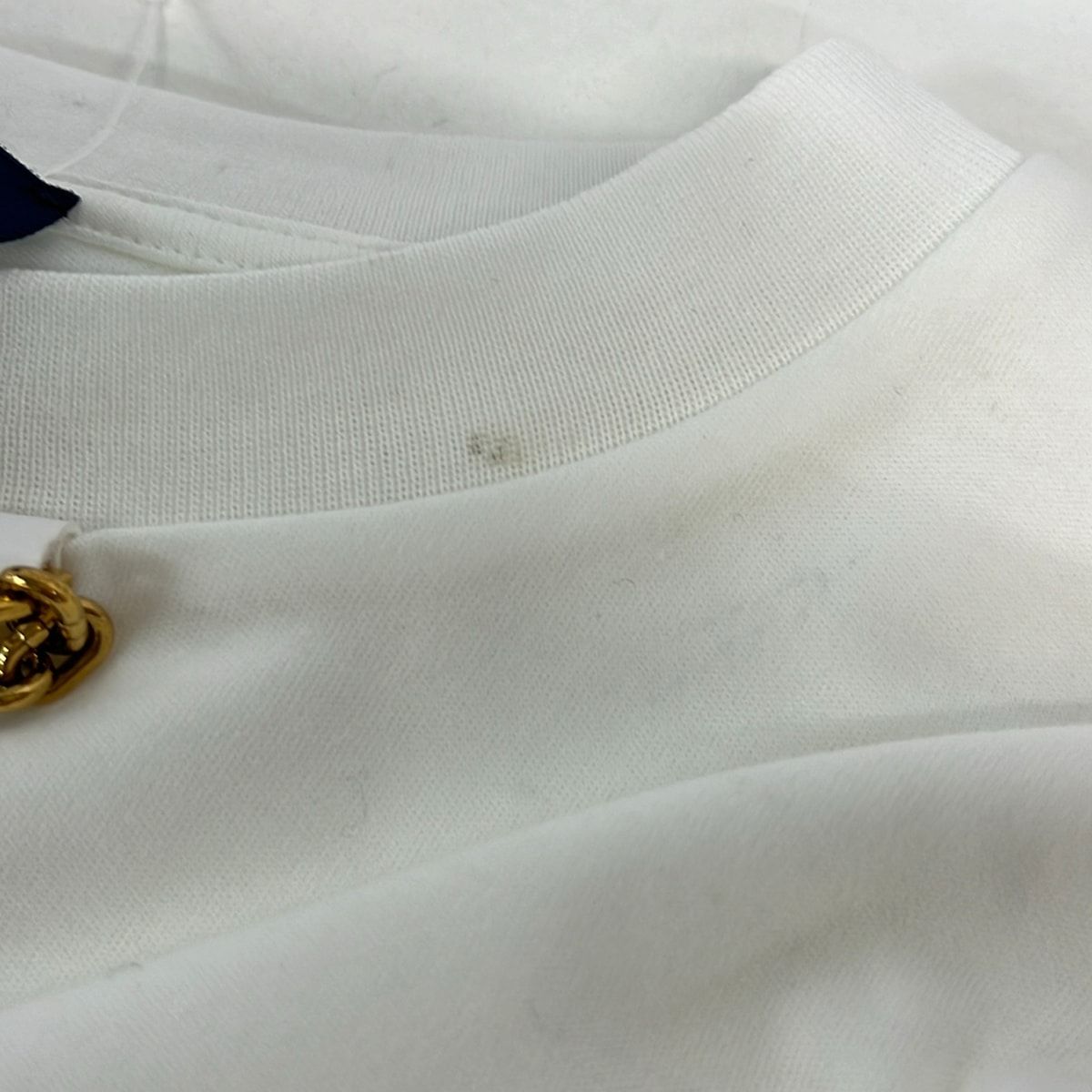 Louis Vuitton Short Sleeve T-Shirt XS Uol White Gold Crew — view 5