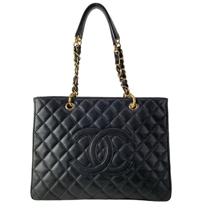 Chanel Tote Reproduction Chain Grand Shopping GST Black Shoulder Gold