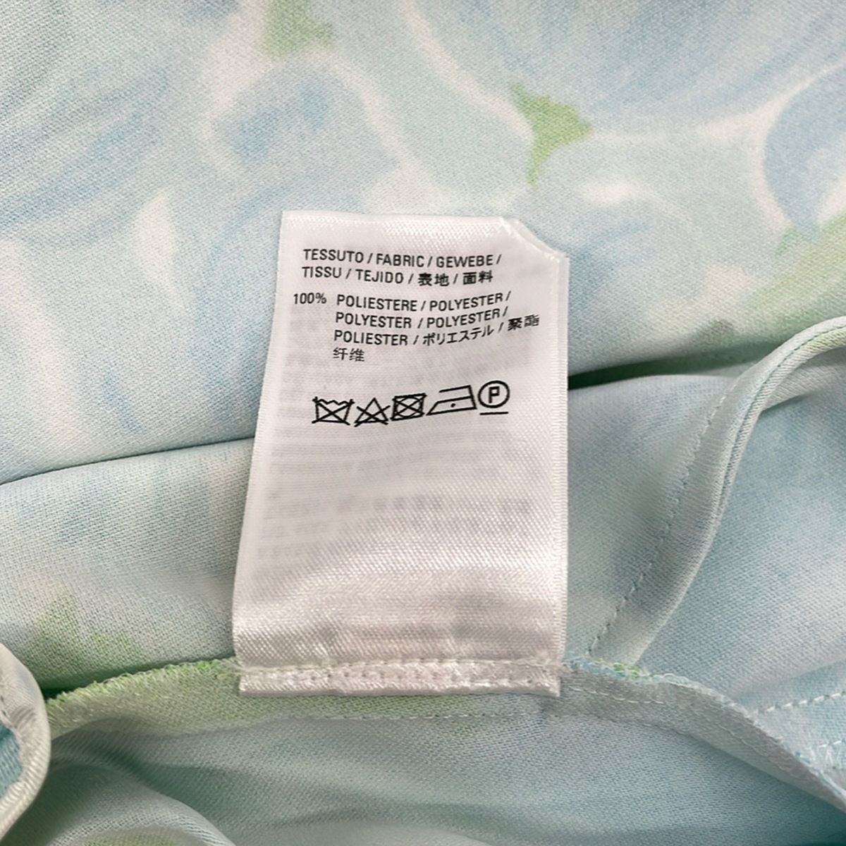 Balenciaga Long Skirt 36 S Green Light Blue Pleated — view 4