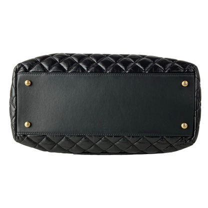 Chanel Shoulder Bag Quilted Black Matte Togo Chain 2-Way — view 5