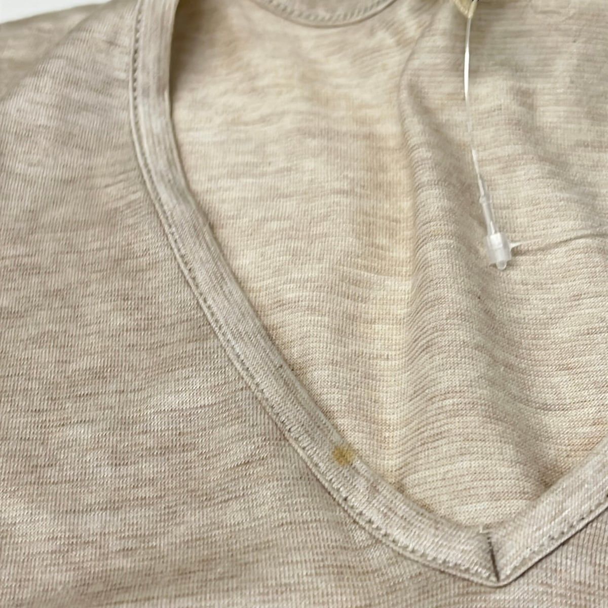 Hermes Short Sleeve T-Shirt S Beige Neck Carriage Embroidery — view 5