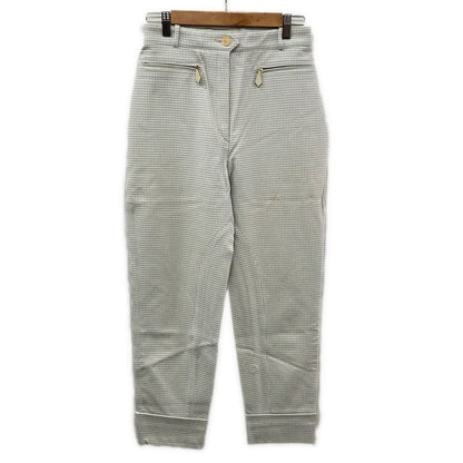 Hermes Pants 40 M Light Blue White Houndstooth