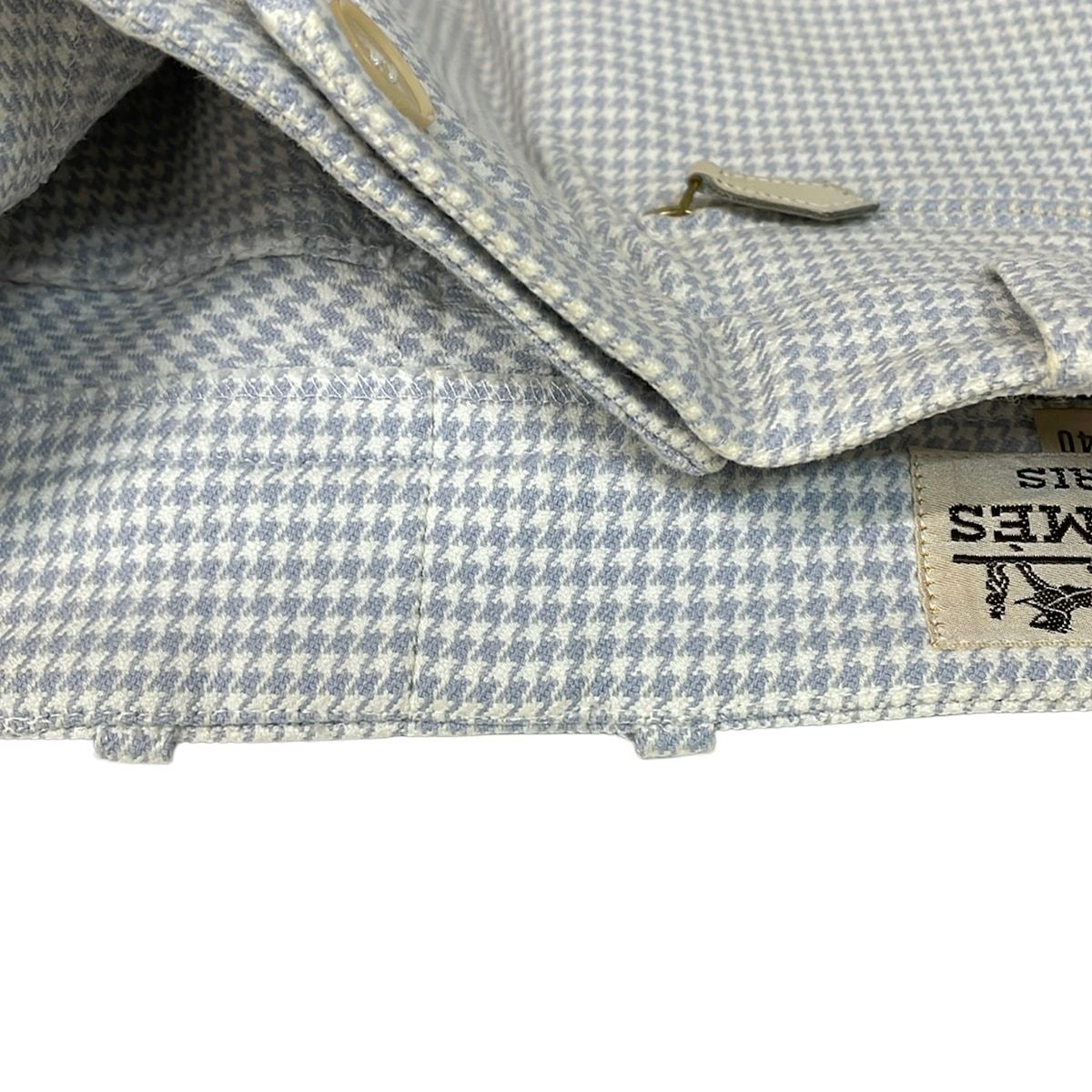Hermes Pants 40 M Light Blue White Houndstooth — view 5