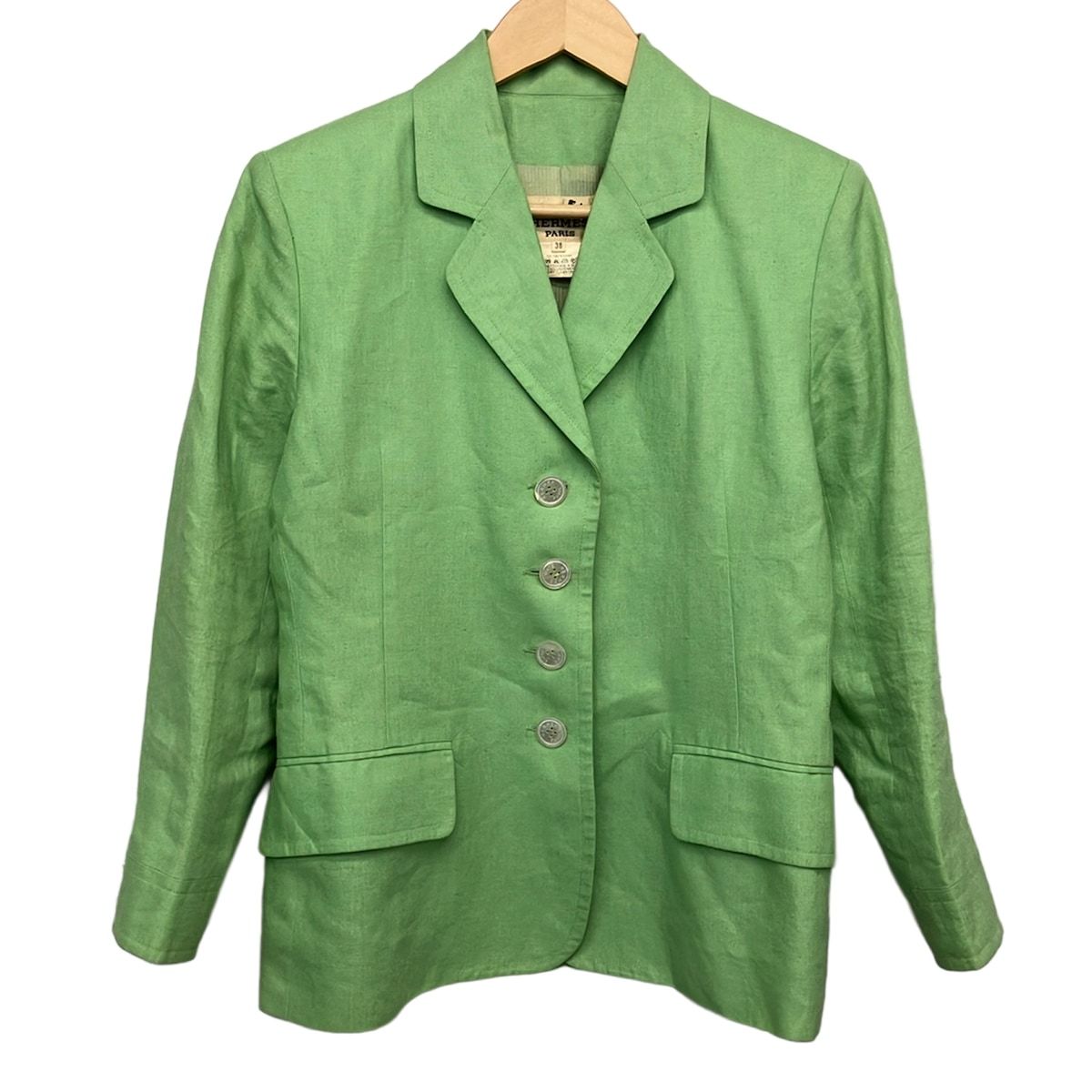 Hermes Jacket 38 M Green Hemp