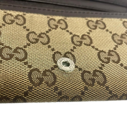 Gucci Wallet Light Brown Dark Silver GG Canvas Interlocking — view 8