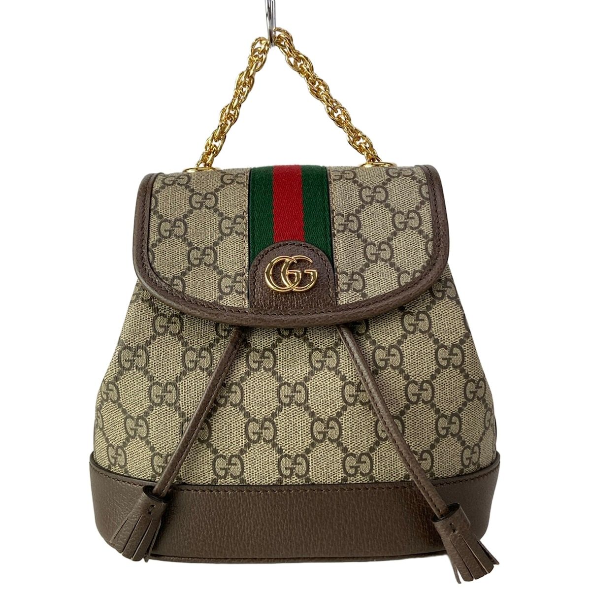 Gucci Sac Ophidia Mini Backpack Beige Dark Brown Red Green