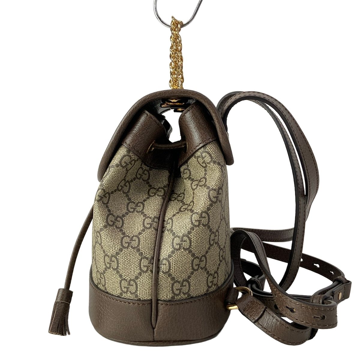 Gucci Sac Ophidia Mini Backpack Beige Dark Brown Red Green — view 4