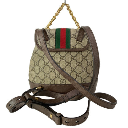 Gucci Sac Ophidia Mini Backpack Beige Dark Brown Red Green — view 3