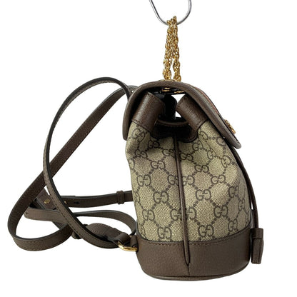 Gucci Sac Ophidia Mini Backpack Beige Dark Brown Red Green — view 2