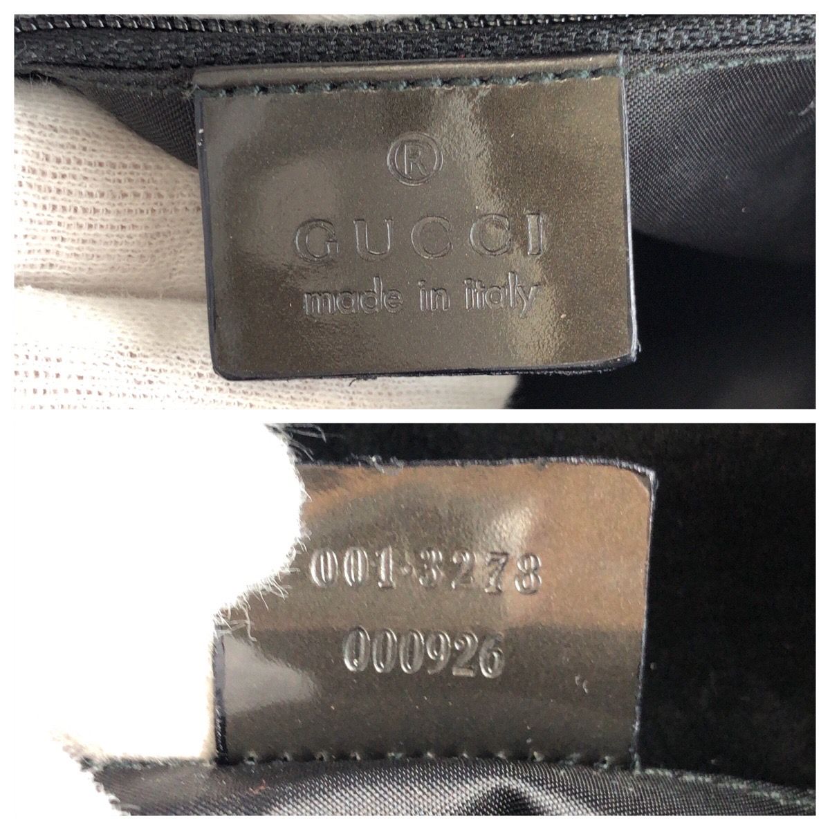 Gucci Gray Khaki Black Enamel 001 Shoulder — view 4