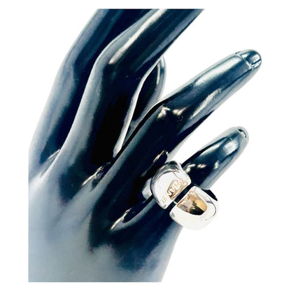 Chanel Logo 925 Sterling Silver Ring — view 7