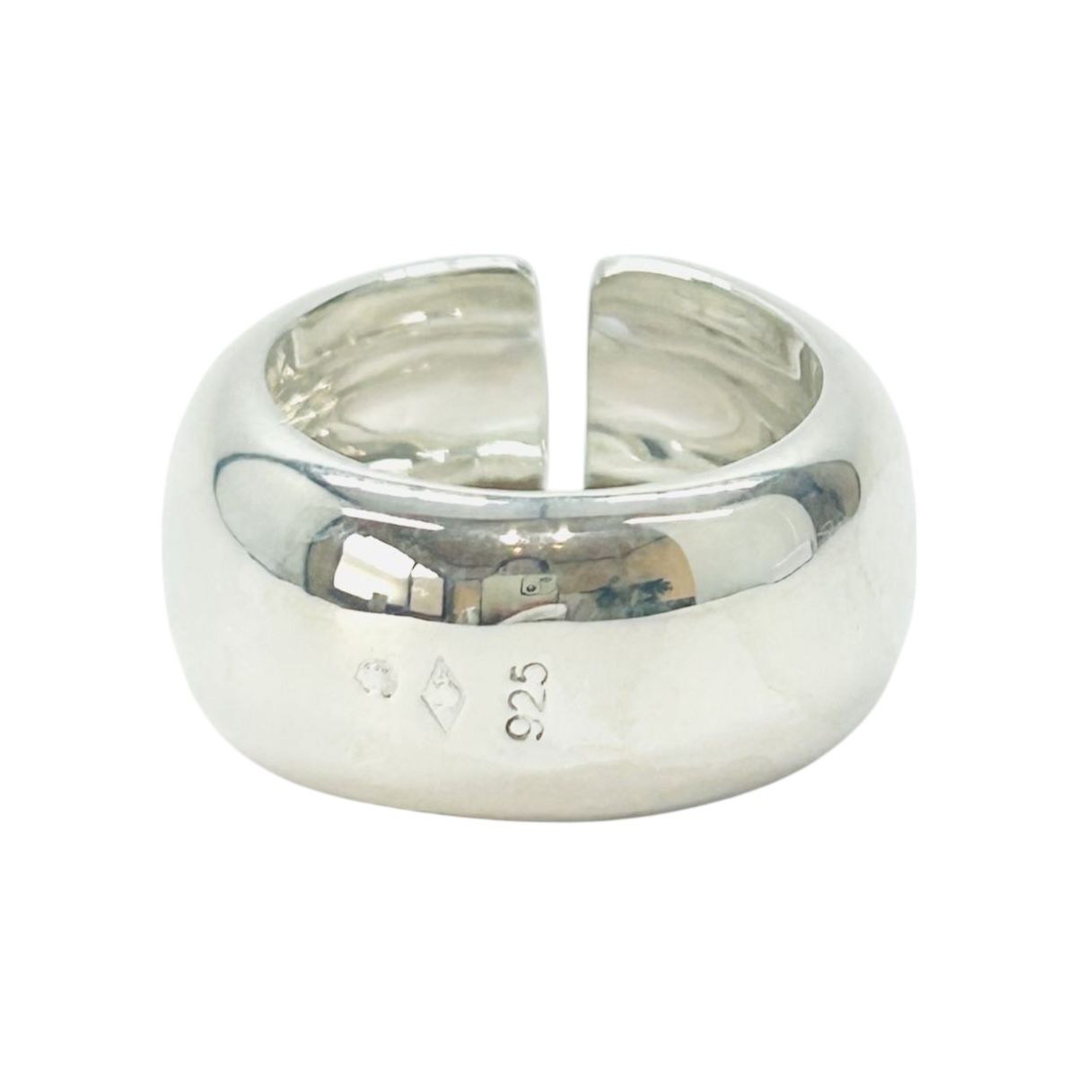 Chanel Logo 925 Sterling Silver Ring — view 3