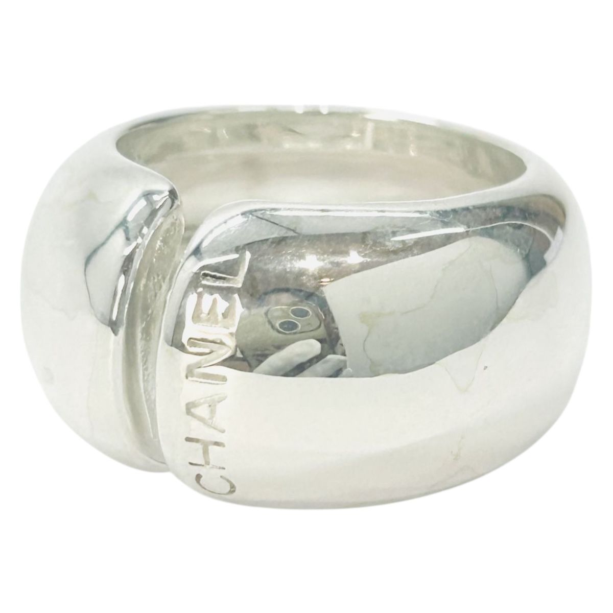 Chanel Logo 925 Sterling Silver Ring — view 4