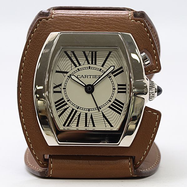 Cartier Roadster Travel Clock Quartz White Dial Table