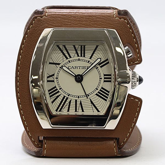Cartier Roadster Travel Clock Quartz White Dial Table