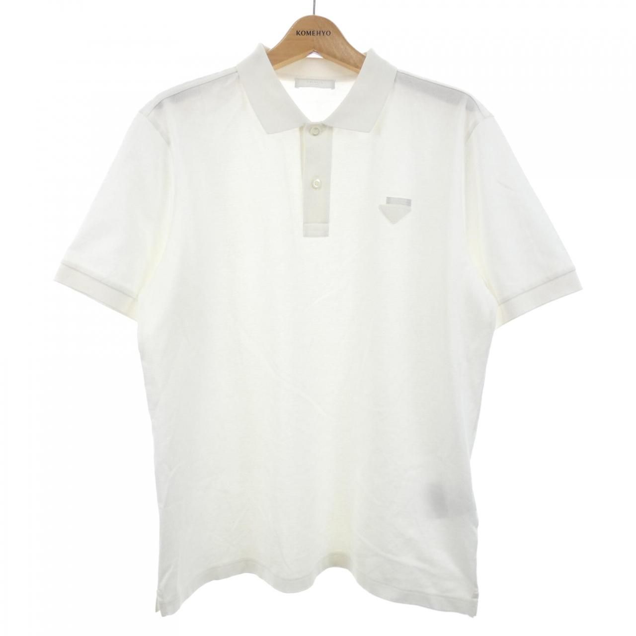 Prada Triangle Logo Pique Polo Shirt