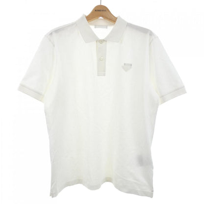 Prada Triangle Logo Pique Polo Shirt
