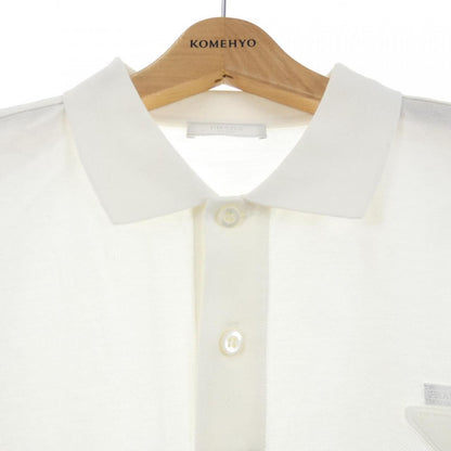Prada Triangle Logo Pique Polo Shirt — view 5