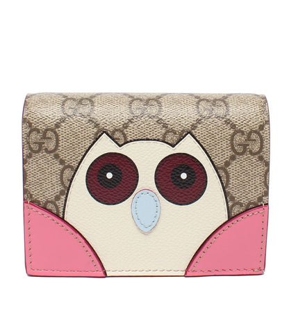 Gucci Bifold Wallet GG Supreme Canvas Mini Animal