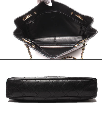 Chanel Chain Shoulder Bag Tote Gold Lambskin Quilted — view 3