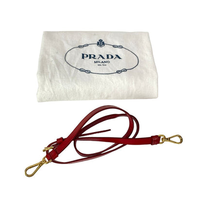 Prada Galleria Mini Bag Red Leather — view 8