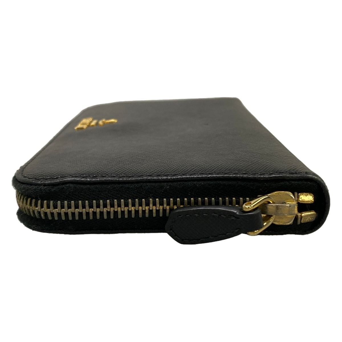 Prada Wallet Black Zip Around Leather — view 9